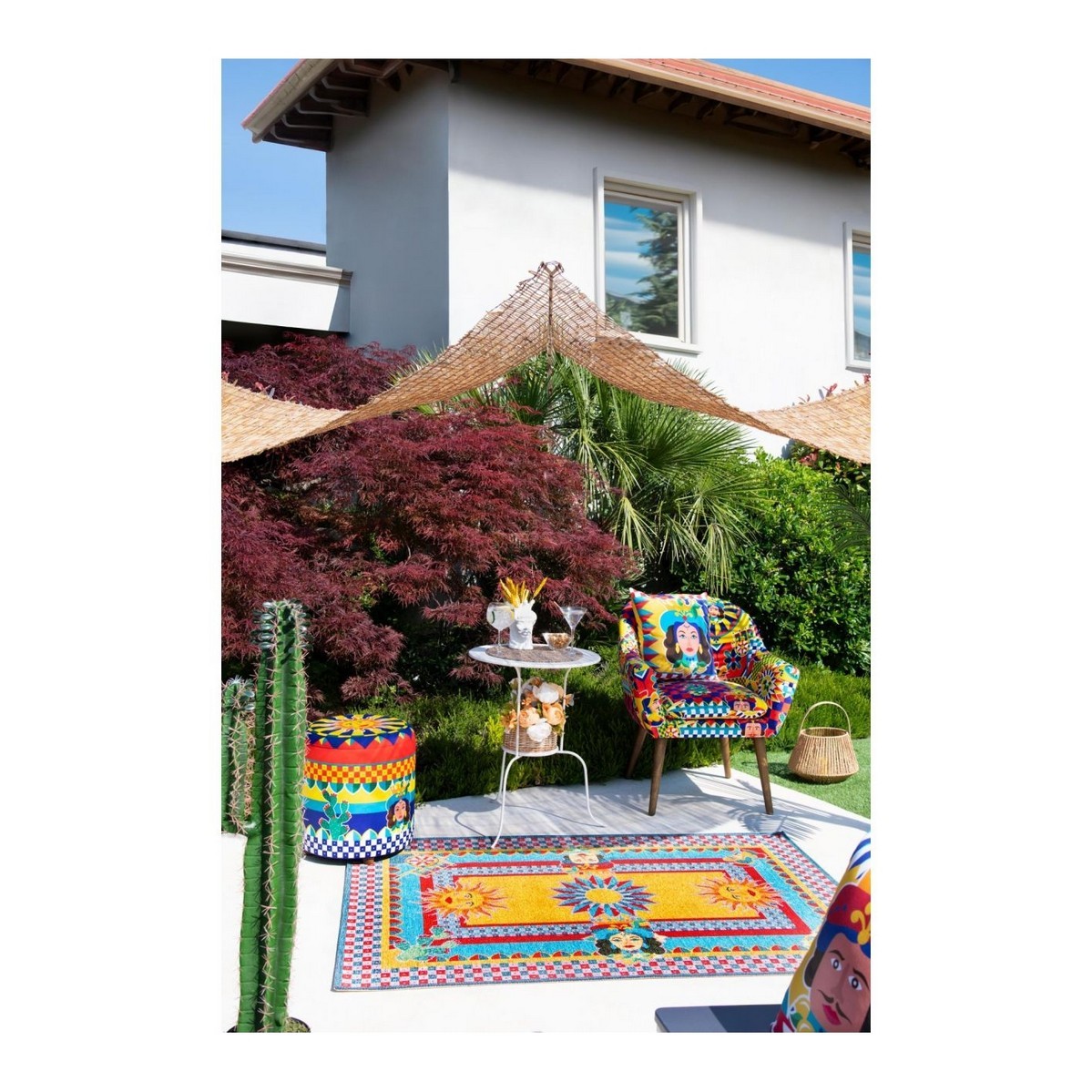 Acquista online Excelsa Sicilian Rhapsody living multicolored armchair cod.68584 Excelsa